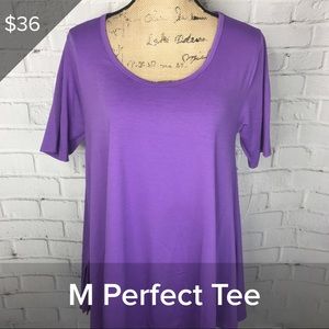 NWT Solid Purple Perfect T by LuLaRoe Medium